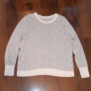 a new day Women's Animal Print Sweater - Gray and Cream. #312